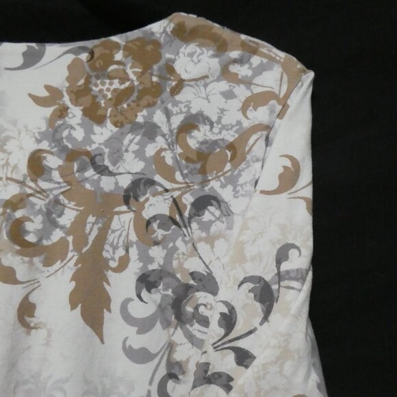 ALFRED DUNNER | large | Floral Long Sleeve Shirt | Beautiful and Unique Neckline - Picture 13 of 16